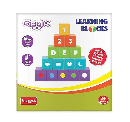 Funskool Giggles, Learning Blocks, Educational Blocks, Teaches Alphabet,Numbers,Shapes & Colours, 3 Years & Above, Preschool Toys, Multicolor - T-Rex the toyland Sitamarhi