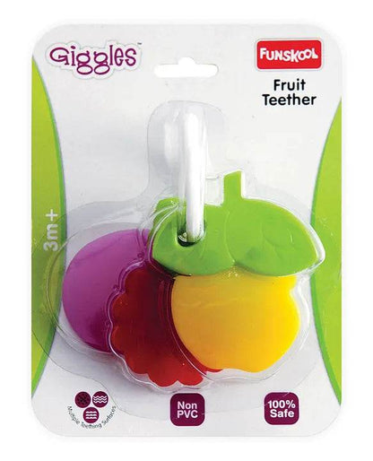 Colorful fruit teether for infants with a safe design, ideal infant teething toy for 3 months and up