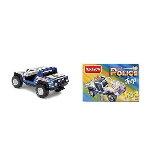 Blue jeep police car toy for kids, featuring realistic design and perfect for imaginative play