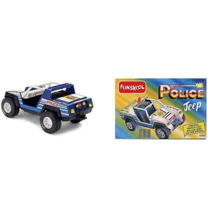 Blue jeep police car toy for kids with movable parts and cool design