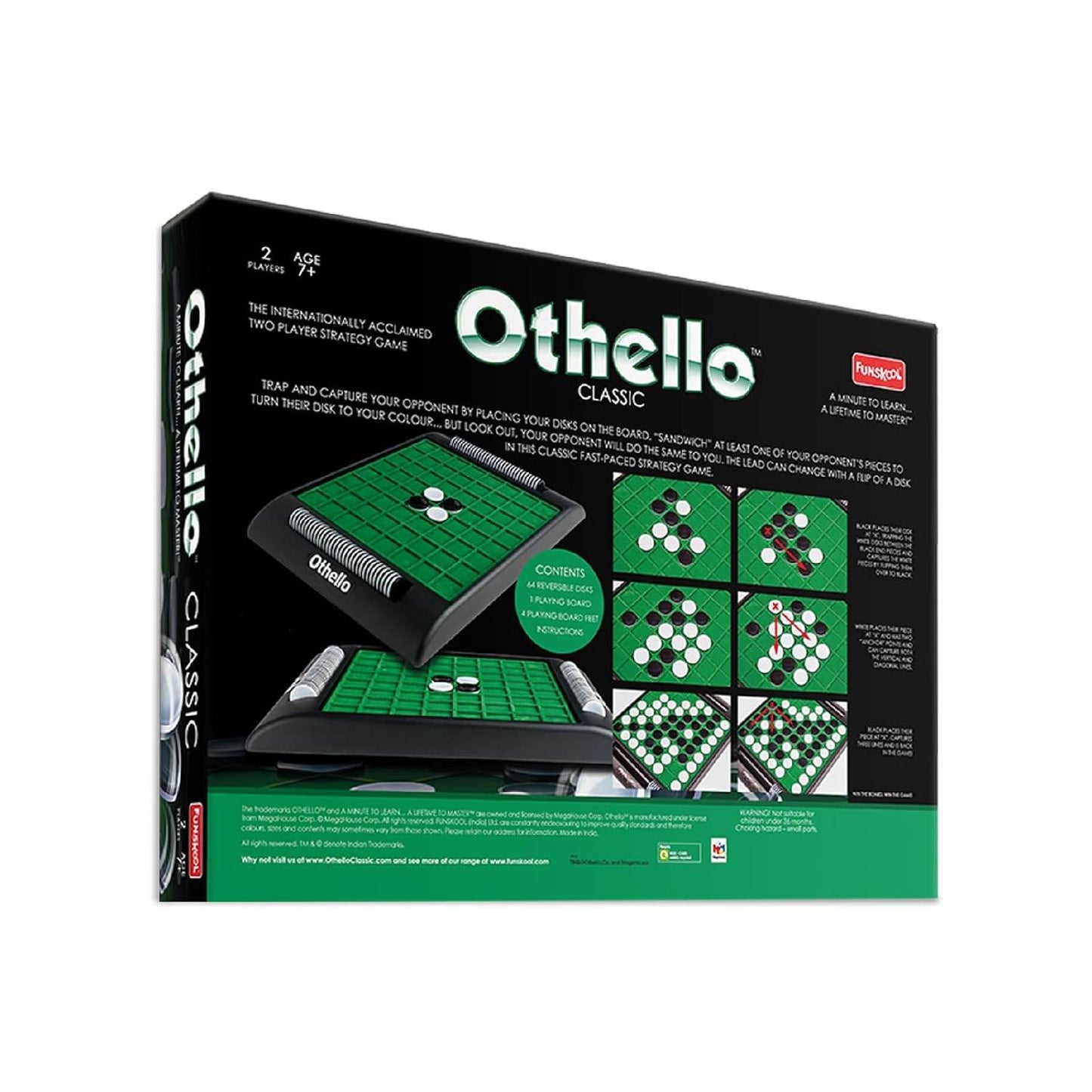 Funskool Othello board game box showing classic two-player strategy game by T-Rex the toyland Sitamarhi