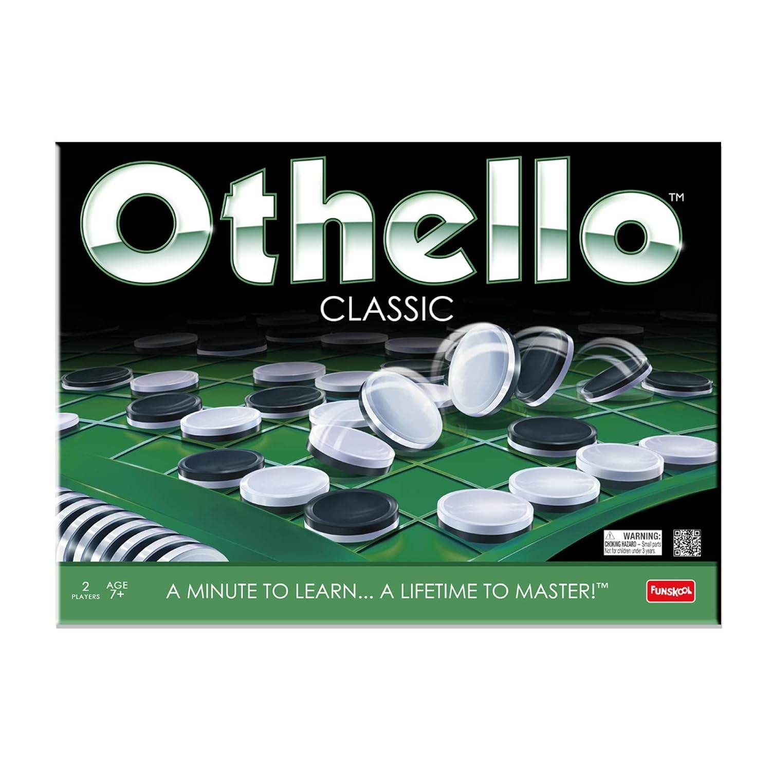 Funskool Othello board game with green board and black and white discs for strategic play