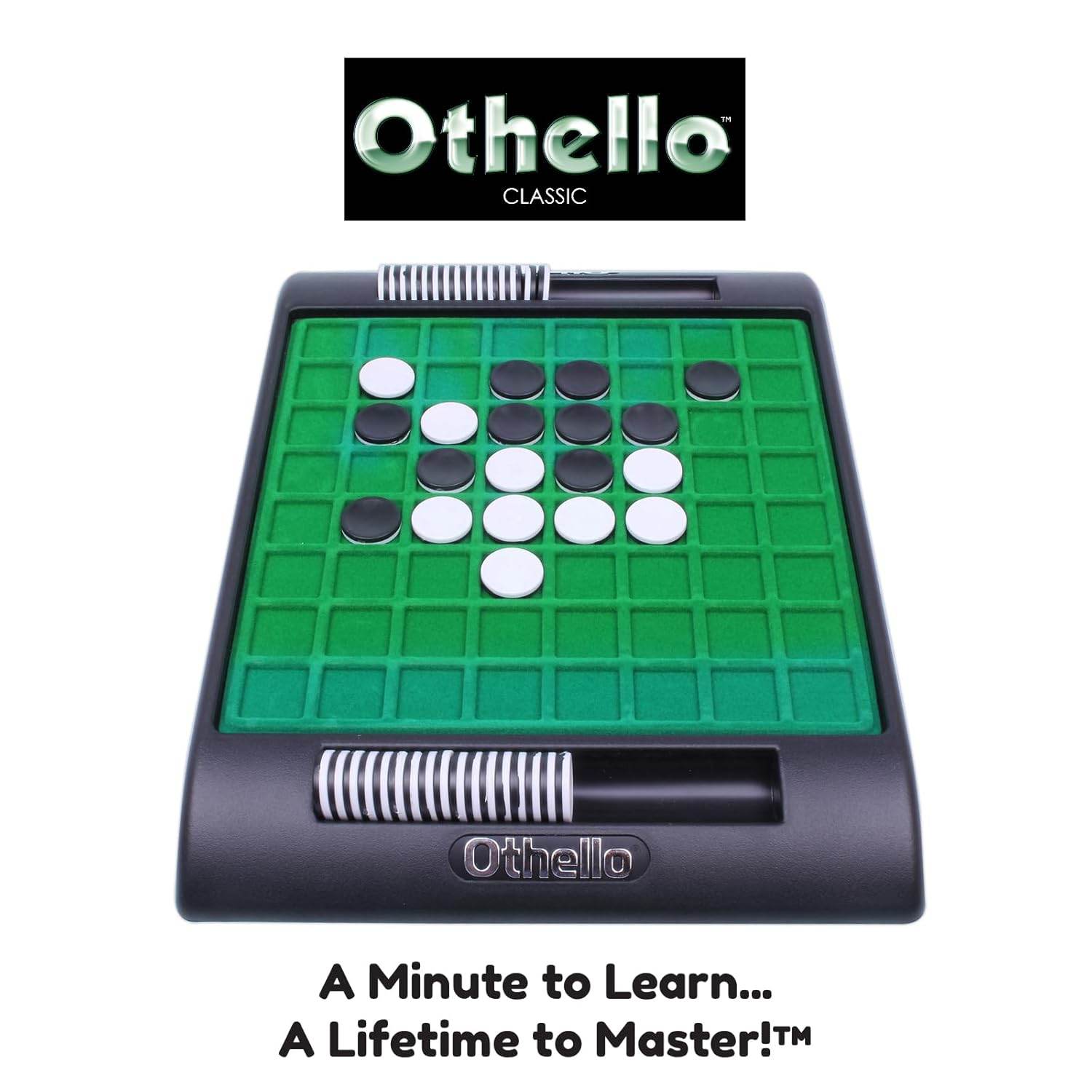 Funskool Othello board game with black and white discs on green grid and score counters