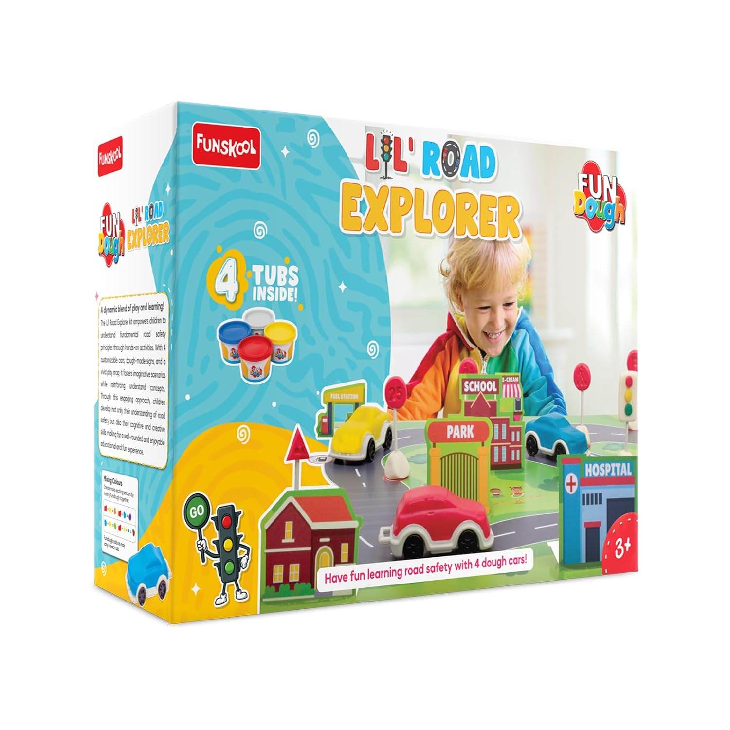 Road explorer dough kit for kids by T-Rex the toyland Sitamarhi with colorful dough tubs and play vehicles