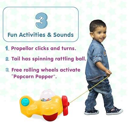 Colorful Funskool 2in1 toddlers gift set with spinning tail and free rolling wheels for toddler toys