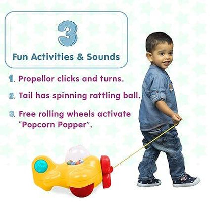 Colorful Funskool 2in1 toddlers gift set with spinning tail and free rolling wheels for toddler toys