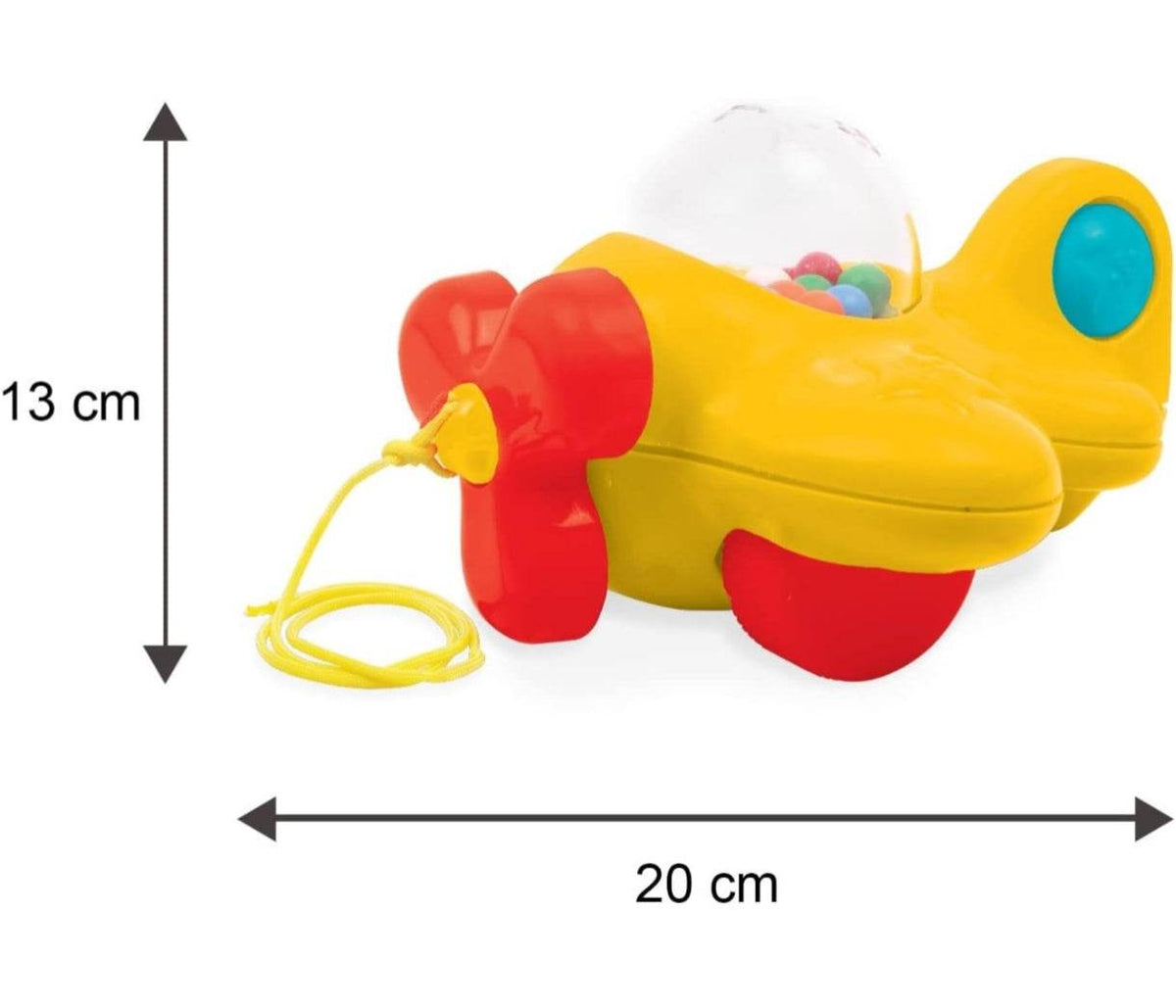 Funskool yellow 2in1 toddlers gift set with a pulling airplane for toddler toys