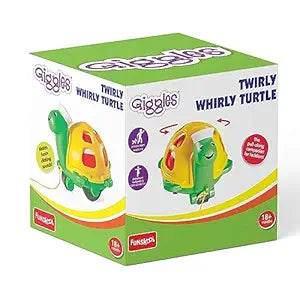 Colorful toy ninja turtle for toddlers with a whirling action for 18 months and up
