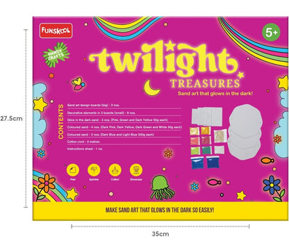 Funskool Twilight Treasures DIY craft set sand art kit with glow in the dark features for kids 5 and up