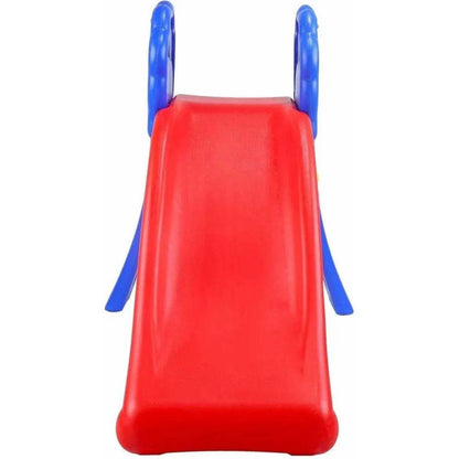 Maskeen red and blue indoor play slide for children with safety handles