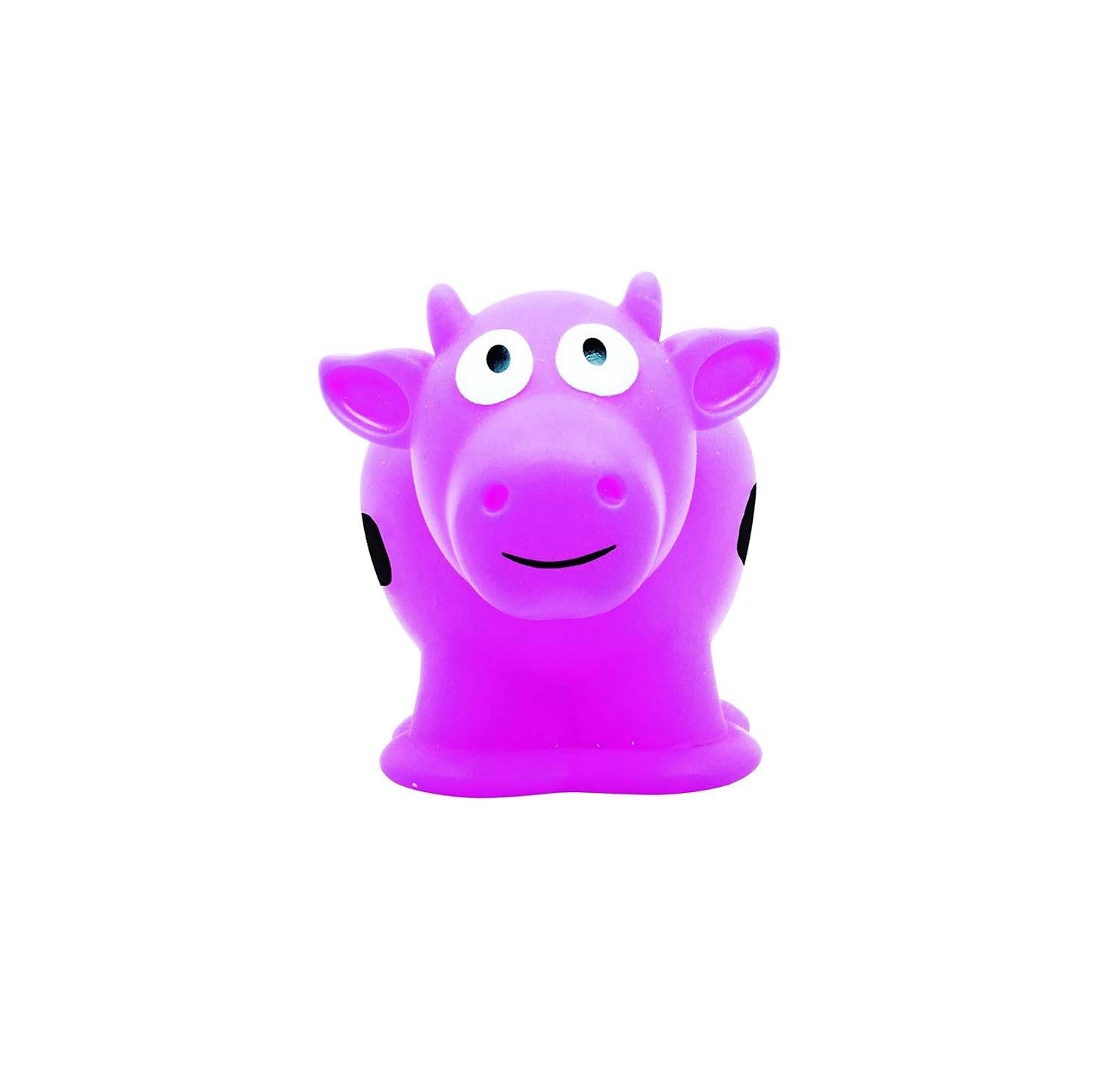 Pink rubber cow toy for newborns, perfect as a gift for a newborn