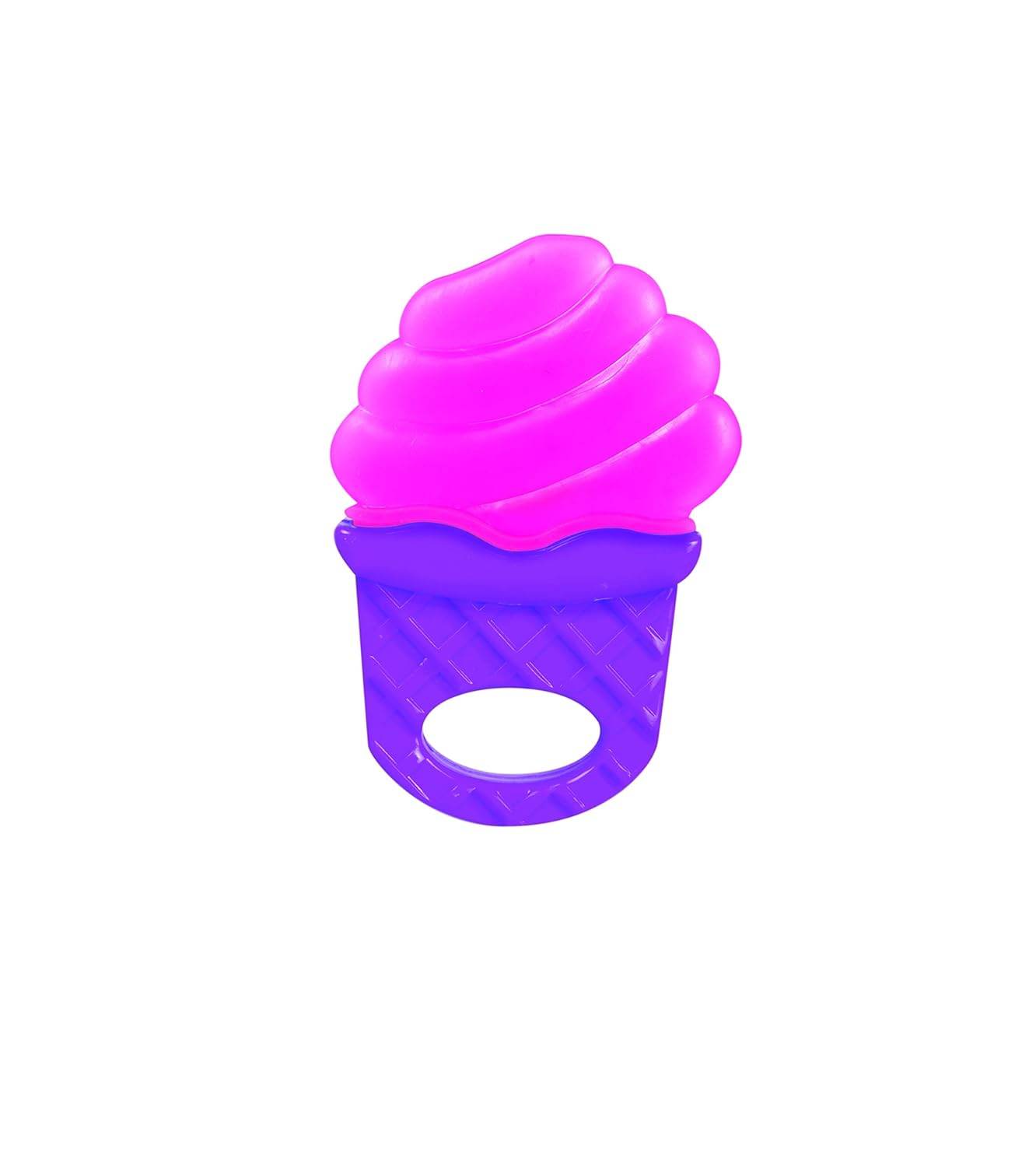 Purple ice cream cone teether for infants, ideal gift for a newborn