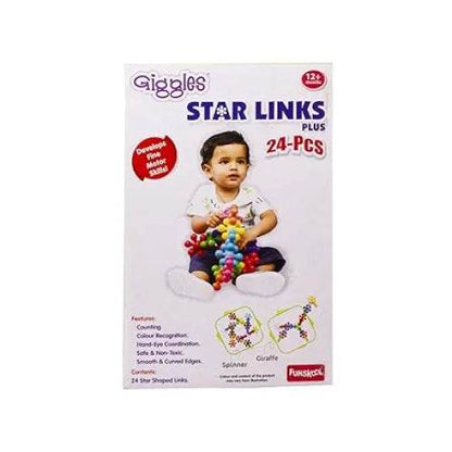 Colorful Giggles Star Links Building Set with 24 pieces for children 12 months and older