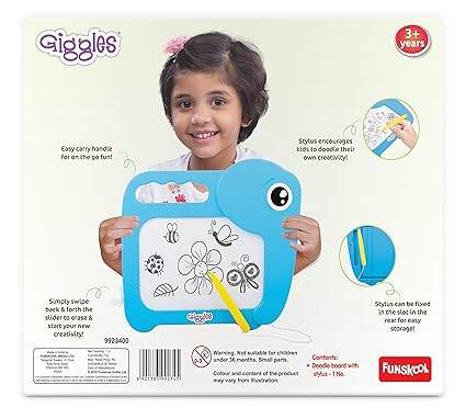 Blue magic slate toys for kids 3 years and up with easy carry handle and stylus for drawing