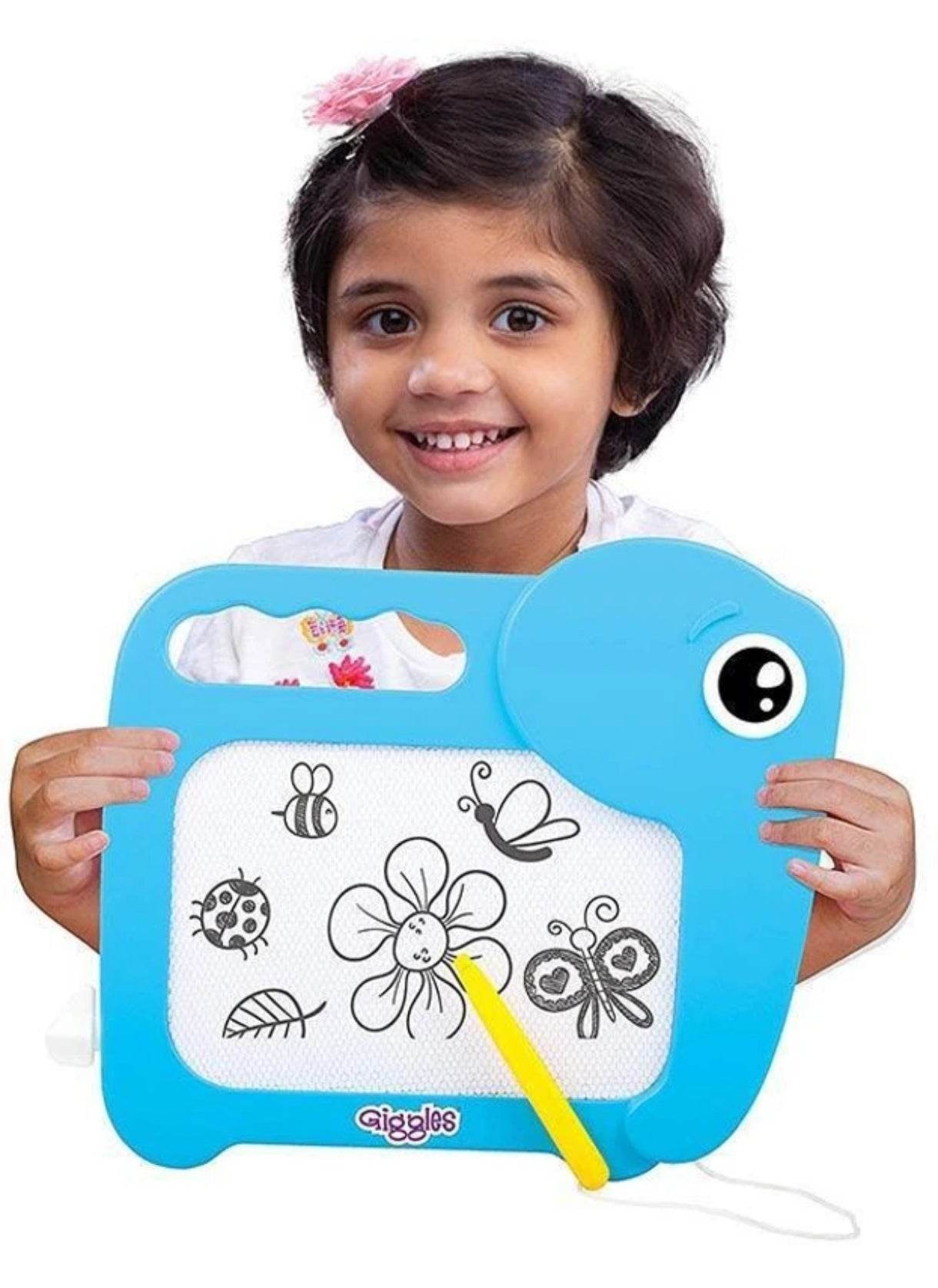 Blue magic slate toy for kids featuring an elephant design, ideal for ages 3-5 years