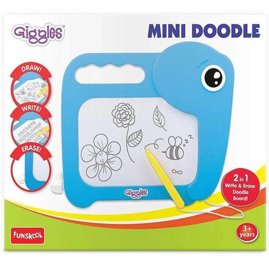 Blue elephant-shaped magic slate toy for kids aged 3 years and up, features a drawing and erasing board.