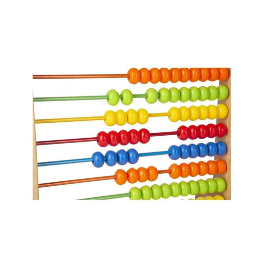 Colorful wooden abacus toy with beads for counting and learning for kids aged 3-6 years