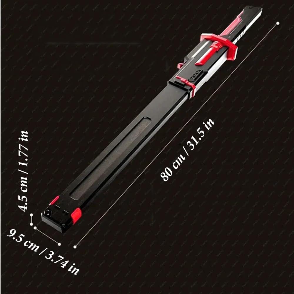 Black and red glowing sword for kids, ideal for imaginative play and adventures