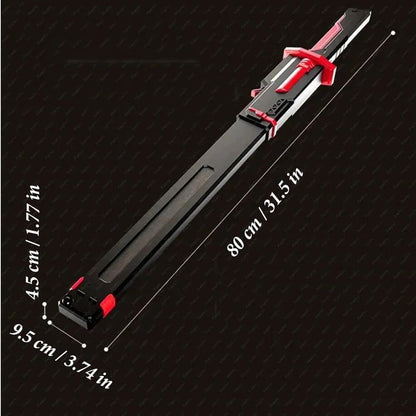 Black and red glowing sword for kids, ideal for imaginative play and adventures