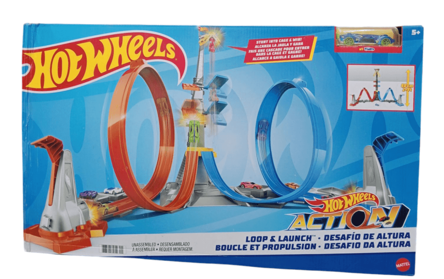 Hot Wheels action playset with dual loops and launchers for racing cars by T-Rex the toyland Sitamarhi