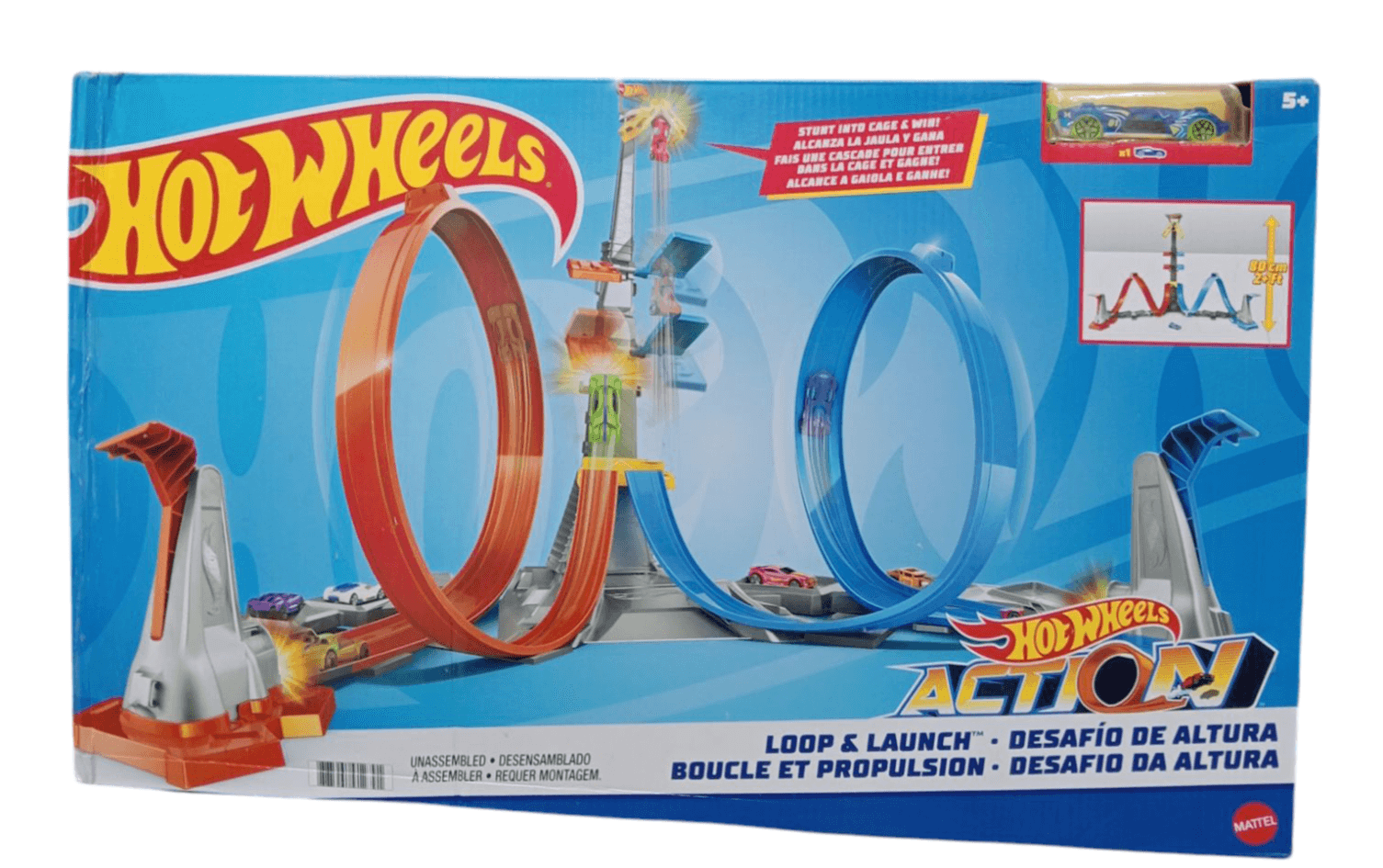 Hot Wheels action playset with dual loops and launchers for racing cars by T-Rex the toyland Sitamarhi