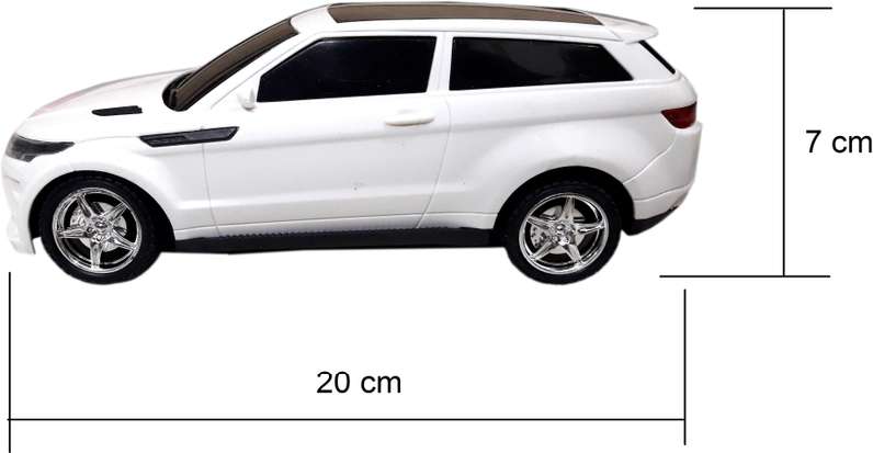 T-Rex The Toyland remote control Range Rover toy car in white with 20 cm length and 7 cm height