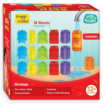 Colorful bath blocks set for toddlers to enhance fine motor skills and creativity, suitable for 12 months and up