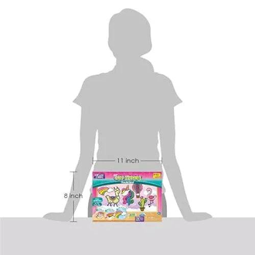 Imagimake Clay Stickers: Wonderland | Create 6 Unique DIY Stickers Using Air Dry Clay | No Mess, Travel-Friendly | Return Gifts for Kids Ages 3,4,5,6,7,8 - T-Rex the toyland Sitamarhi