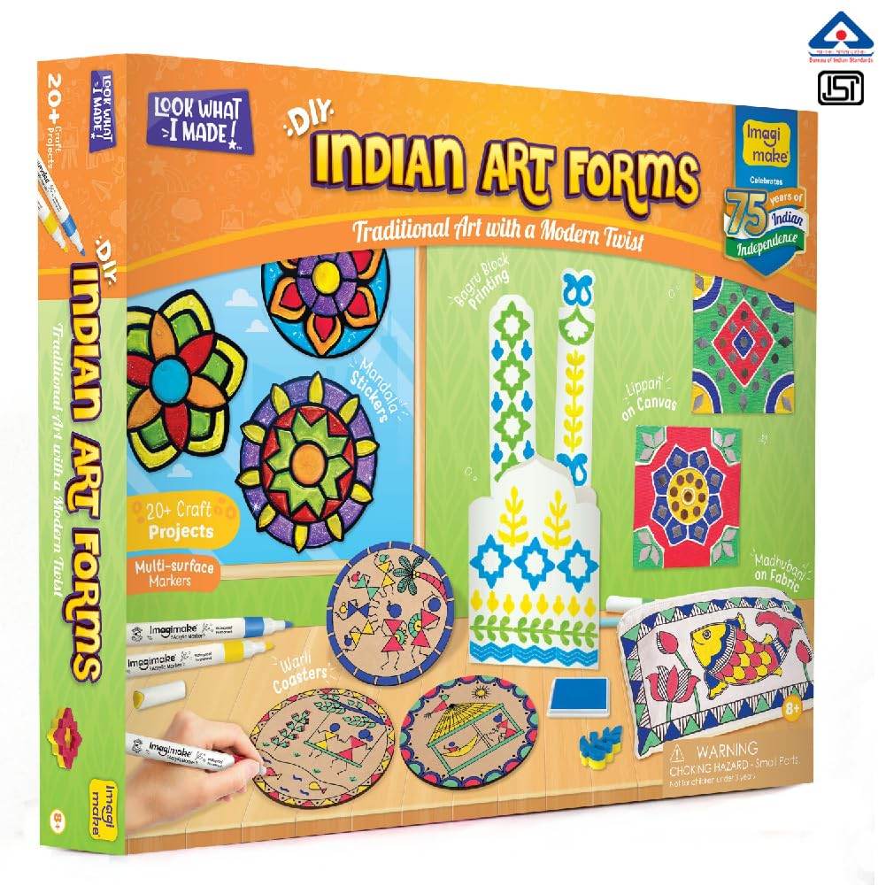 Imagimake Indian art forms kit DIY traditional Indian art with modern twist craft set