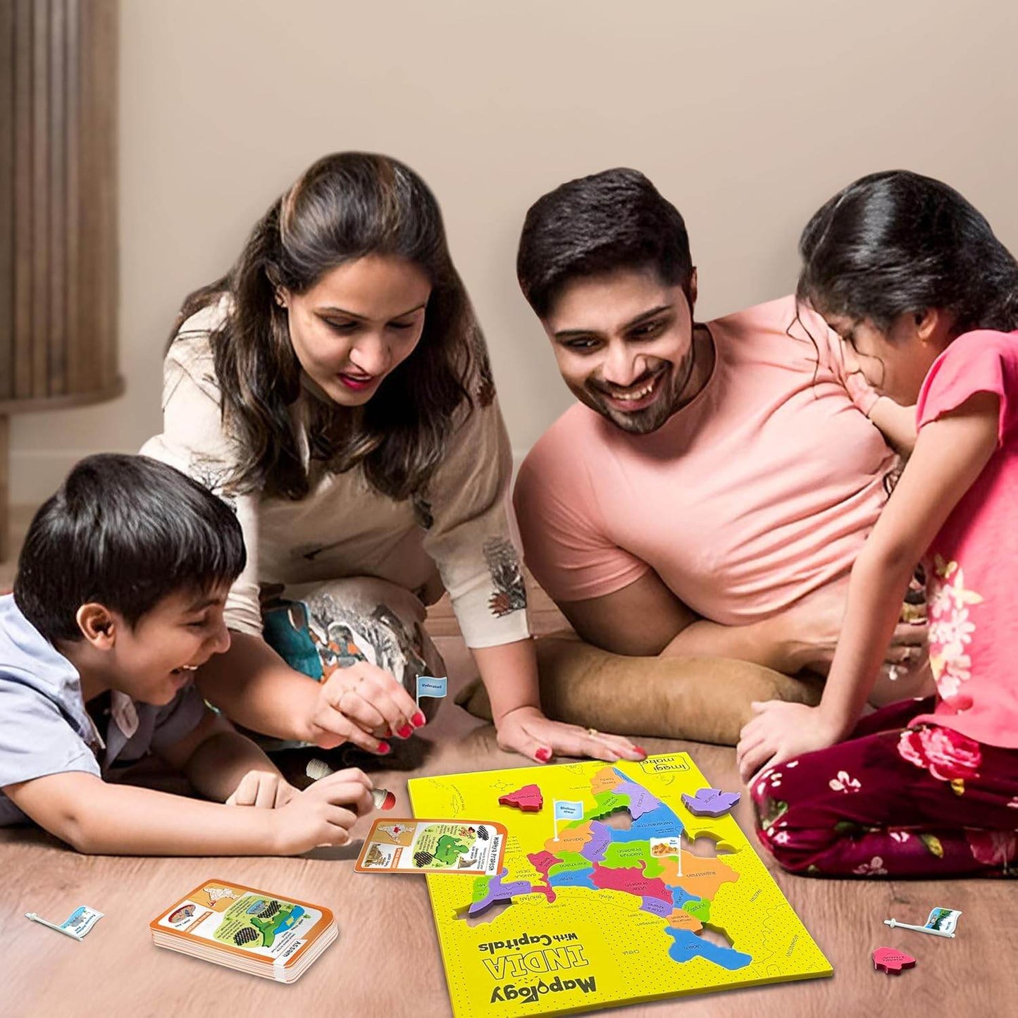 Imagimake Mapology India Map with Flash Card| Swipe & Reveal Card Game | Educational Toys for 7 + Years | Learning Toys | Puzzle Game for 7