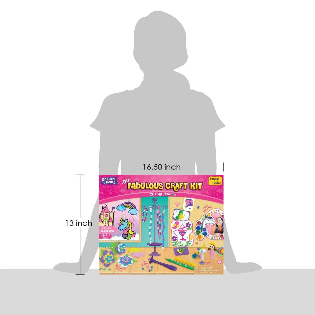 Imagimake fabulous craft kit with colorful unicorn and castle designs best arts and crafts gift for kids
