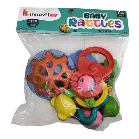 Infant rattle toy pack by T-Rex the toyland Sitamarhi colorful plastic rattles for babies