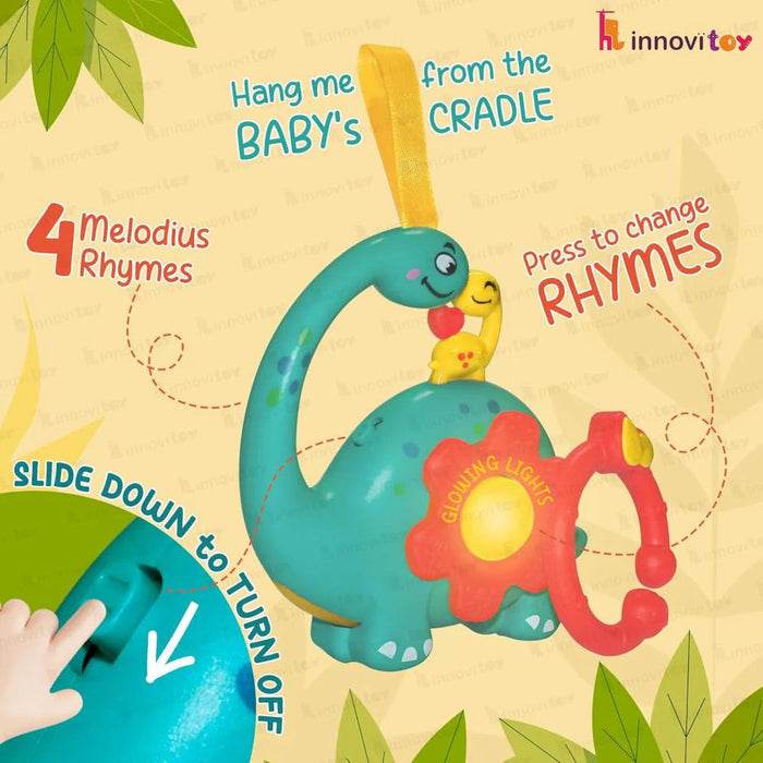 Colorful musical gourd rattle for babies featuring glowing lights and four melodies
