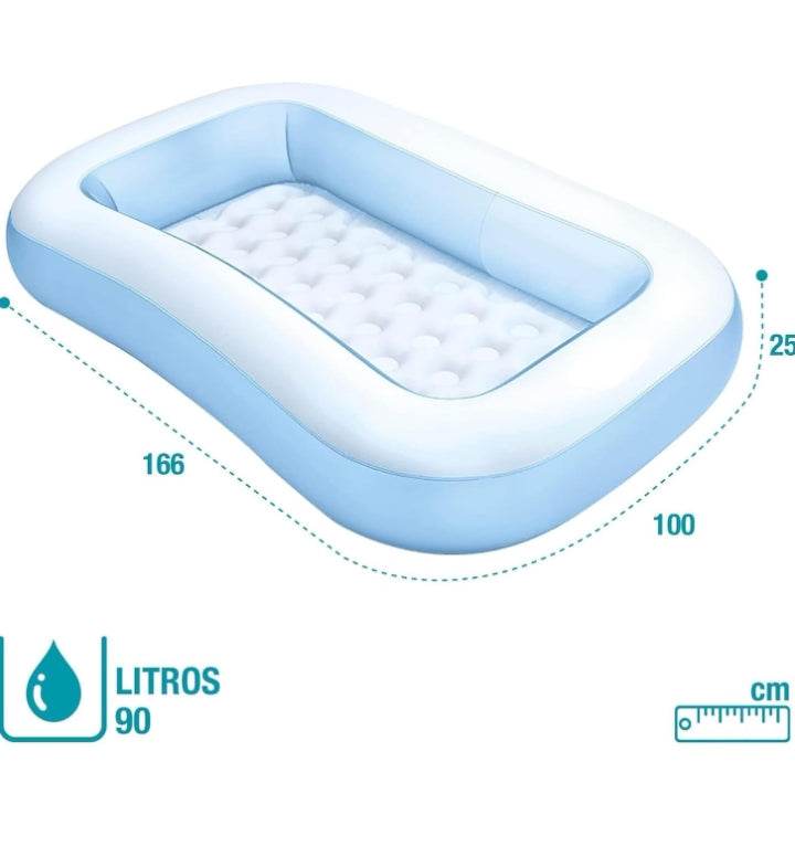 Blue inflatable in pool baby tube for toddlers with comfortable design for summer fun