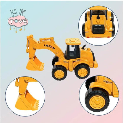 Yellow JCB Skid Steer Toy Excavator with Arm Action for Kids Ages 3 and Up