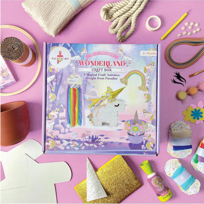 Wonderland craft box for 5 years with diamond art kit and magical craft activities