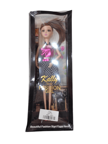 Kally The Fashion Girl Doll, Pink Floral Dress, Long Brown Hair, Fashion Toy - T-Rex the toyland Sitamarhi