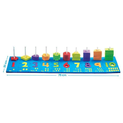 Colorful abacus toy for early learners to practice counting and shape recognition