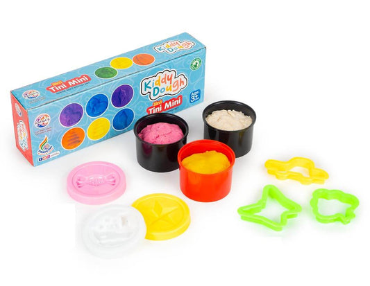 3 in 1 dough kit for kids with colorful dough tubs and shaped cutters from T-Rex the Toyland Sitamarhi