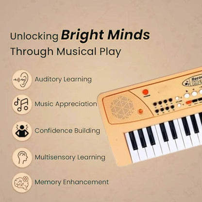 Kids piano keyboard multicolor designed for auditory learning music appreciation and memory enhancement