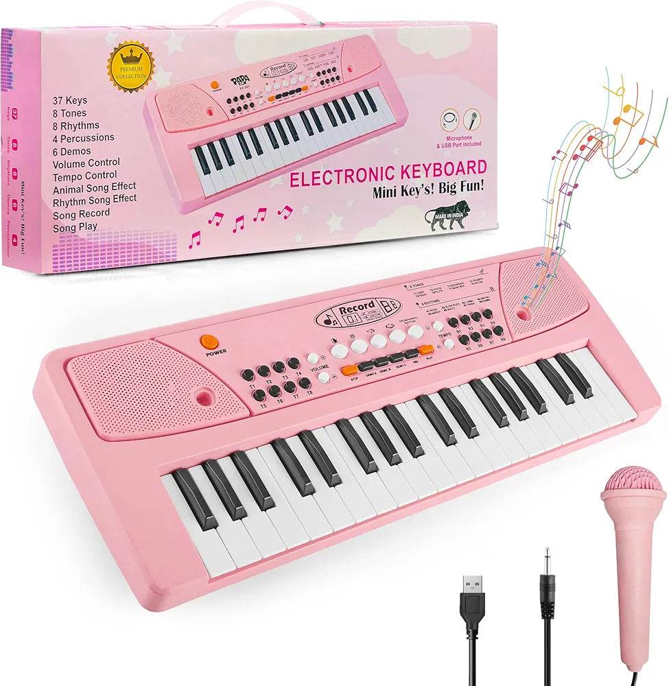 T-Rex the toyland kids piano keyboard multicolor electronic keyboard with microphone and USB cable