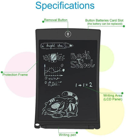T-Rex LCD writing tablet in black for creative kids tablet use anywhere
