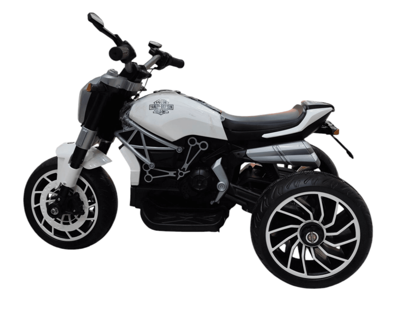 Kidz Auto KAB Y1600,12V Battery-Operated Ride-On Bike (3 Wheels) with Hand Accelerator,Foot Pedal Break, MP3/USB Port,Decorative Head Lights Electric... - T-Rex the toyland Sitamarhi