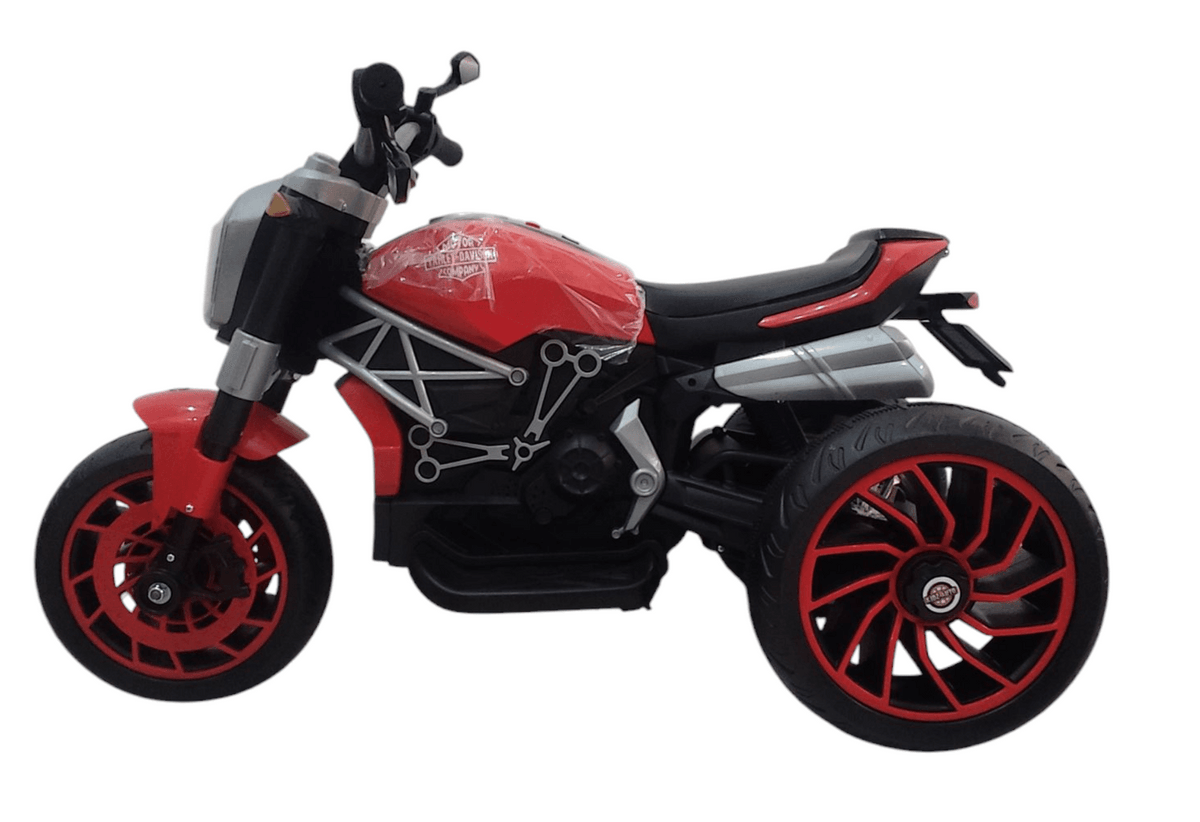 Red ride-on bike for kids with stylish design, suitable for ages 3-6 years