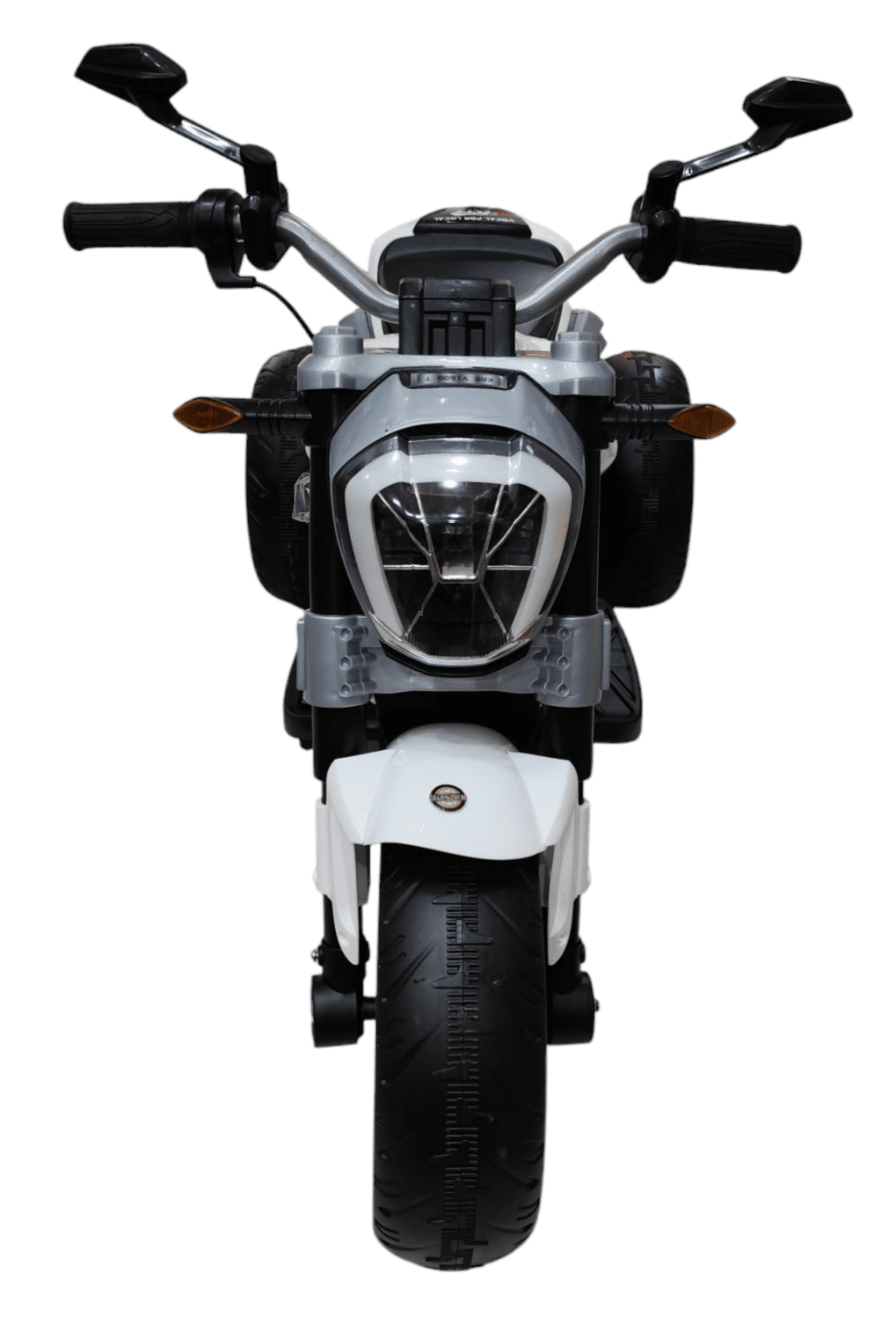 White ride-on bike for children, perfect for ages 3-5 years to enjoy outdoor play