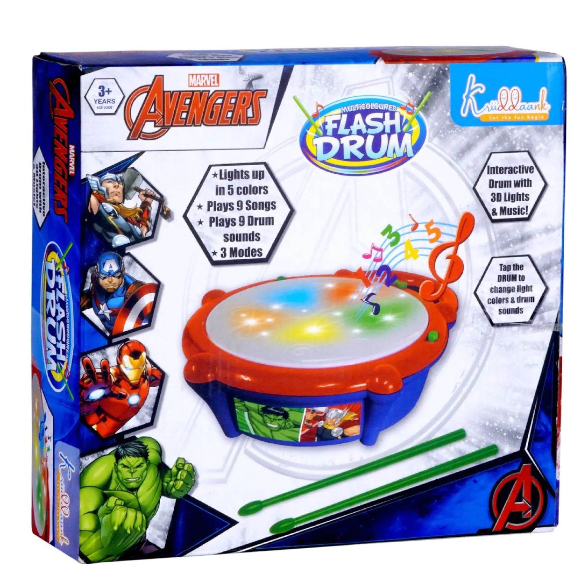 Kriddaank Marvel Avengers Flash Drum - T-Rex the toyland Sitamarhi