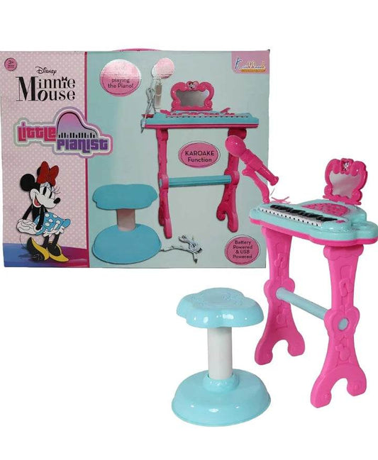 Kriiddaank Minnie Little Pianist Keyboard - Musical Exploration, Fun Sound Effects, Portable & Battery Operated | Fun & Educational Toy for Kids | Safe, Engaging & Interactive Play - T-Rex the toyland Sitamarhi