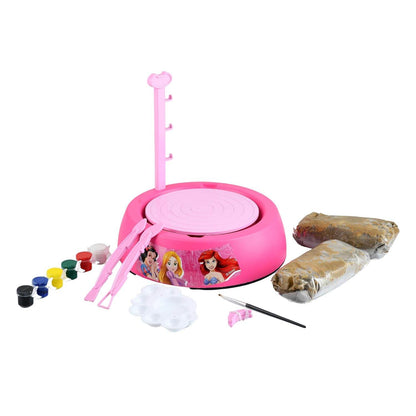 Kriiddaank Princess Kids Pottery Wheel Battery Operated with Molding Clay & Painting Kit Learning and Education Multicolor Board Game Toys for Kids - T-Rex the toyland Sitamarhi