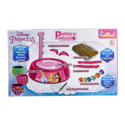 Kriiddaank Princess Kids Pottery Wheel Battery Operated with Molding Clay & Painting Kit Learning and Education Multicolor Board Game Toys for Kids - T-Rex the toyland Sitamarhi