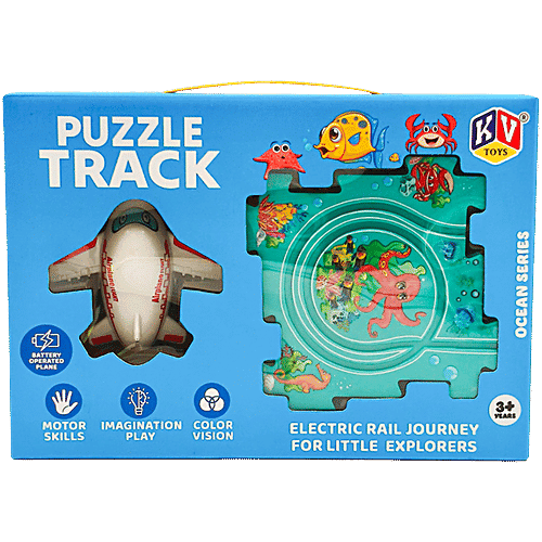 KV Toys ocean-themed track train Amtrak set for kids aged 3 and up with puzzle pieces for imaginative play